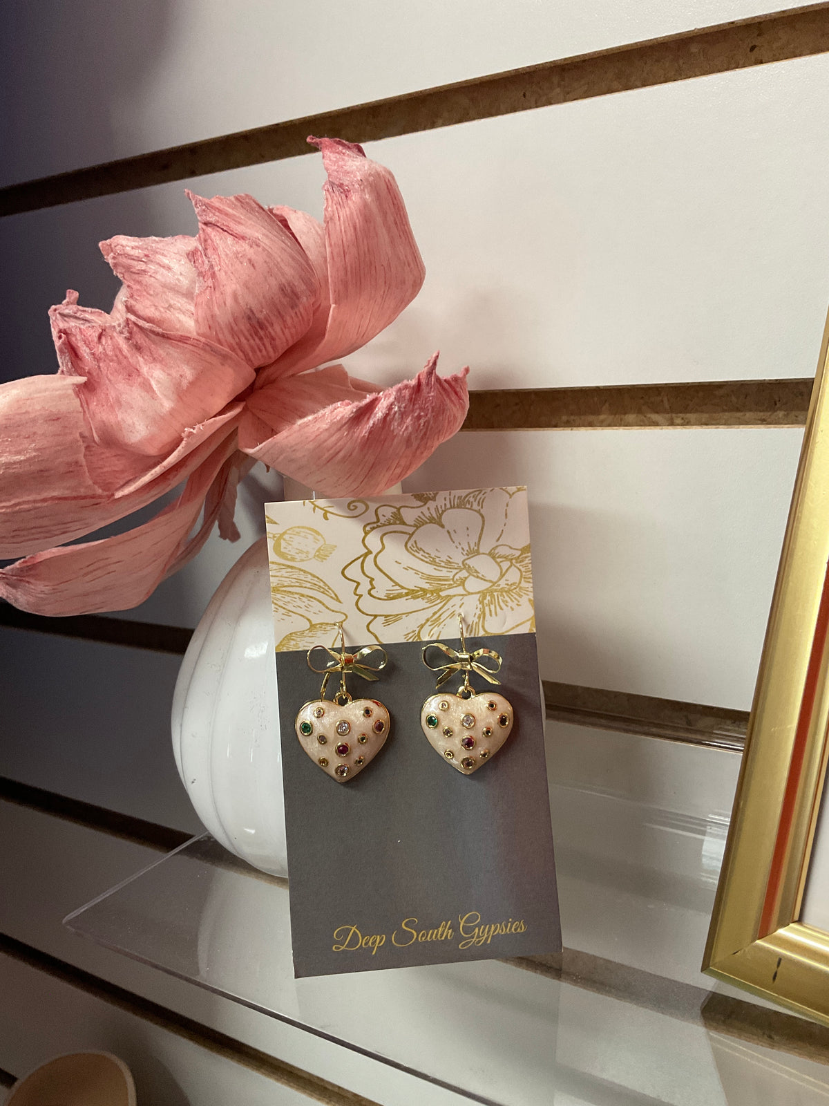 The Jeweled Heart Earring