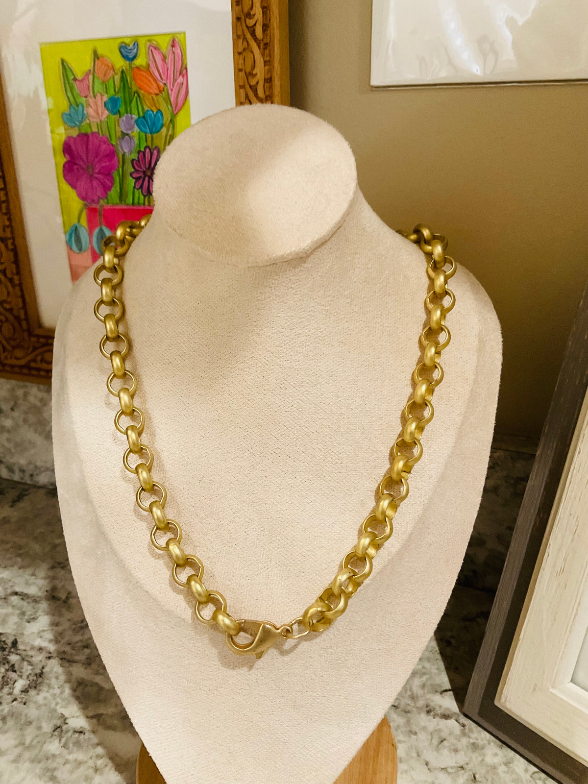 Chunky Rolo Link Necklace