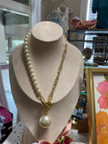 Chain and Pearl Necklace