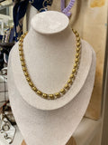 Vintage Ribbed Barrel Chain Necklace