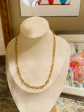 Gold Oval Cable Necklace