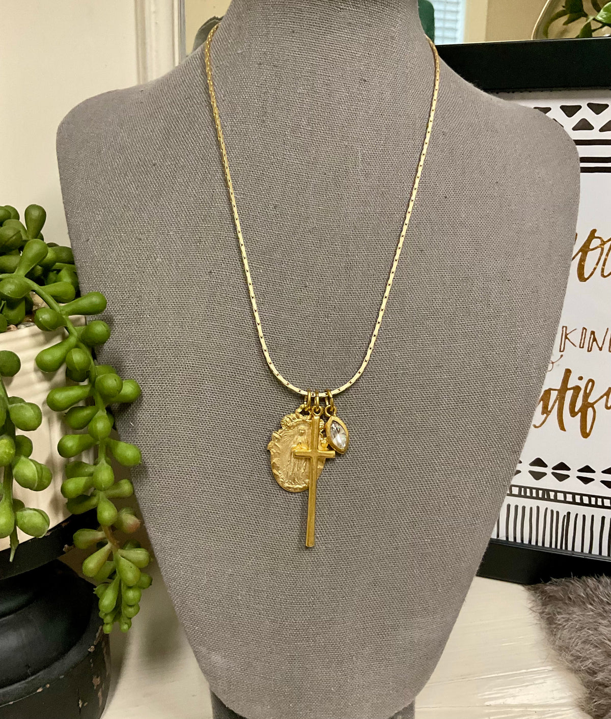 Saint Louis Devotional Charm Necklace