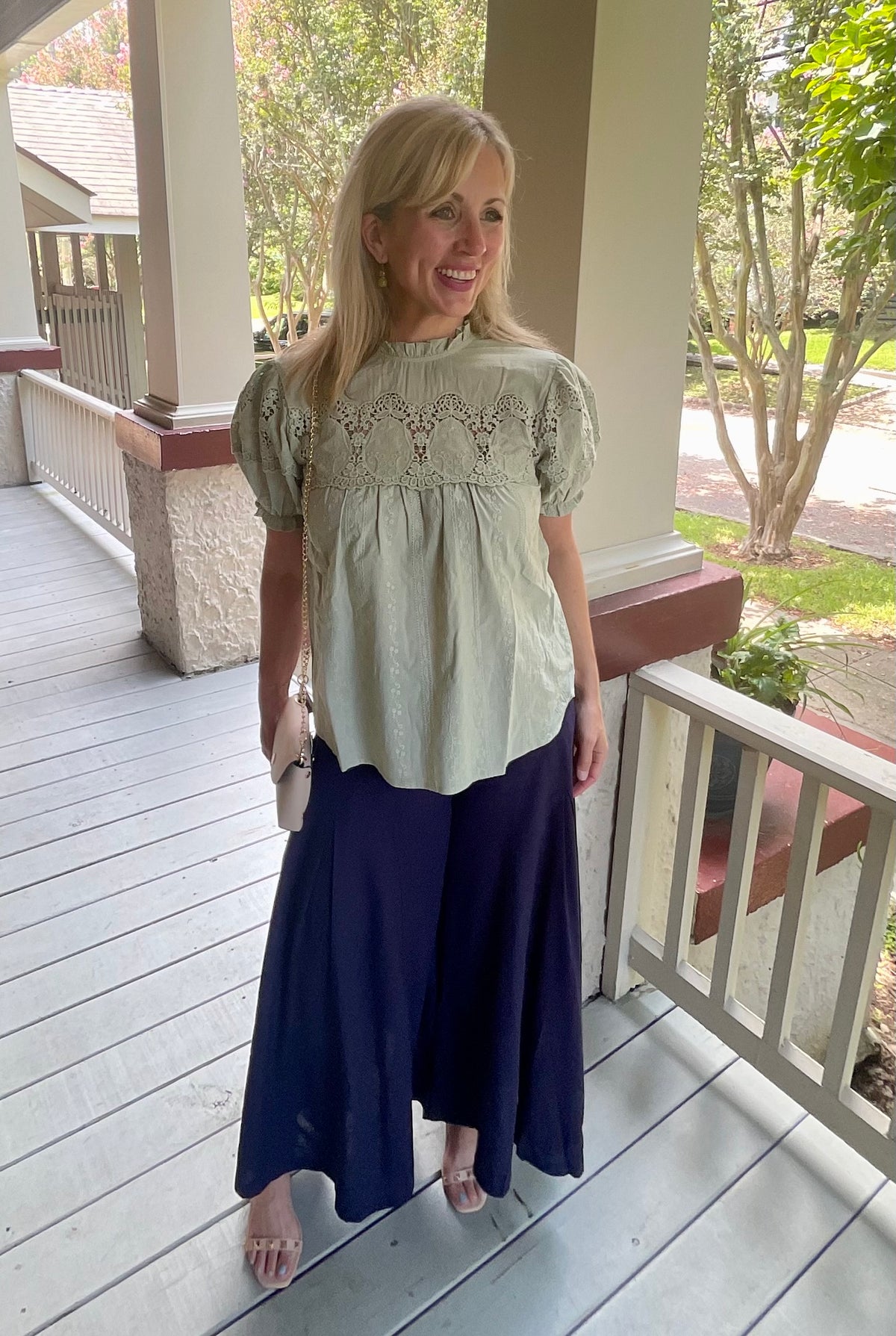 Moss and Meadow Embroidered Top