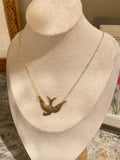 Textured Bird Necklace
