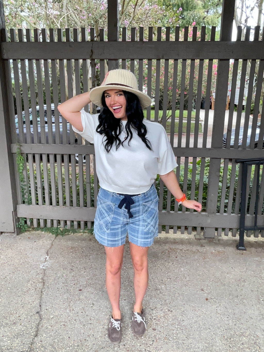 Knitted Belt Strap Fedora Hat