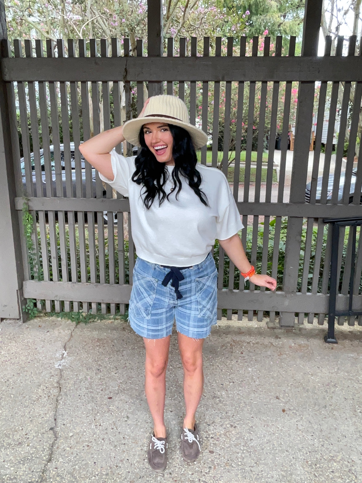 Knitted Belt Strap Fedora Hat