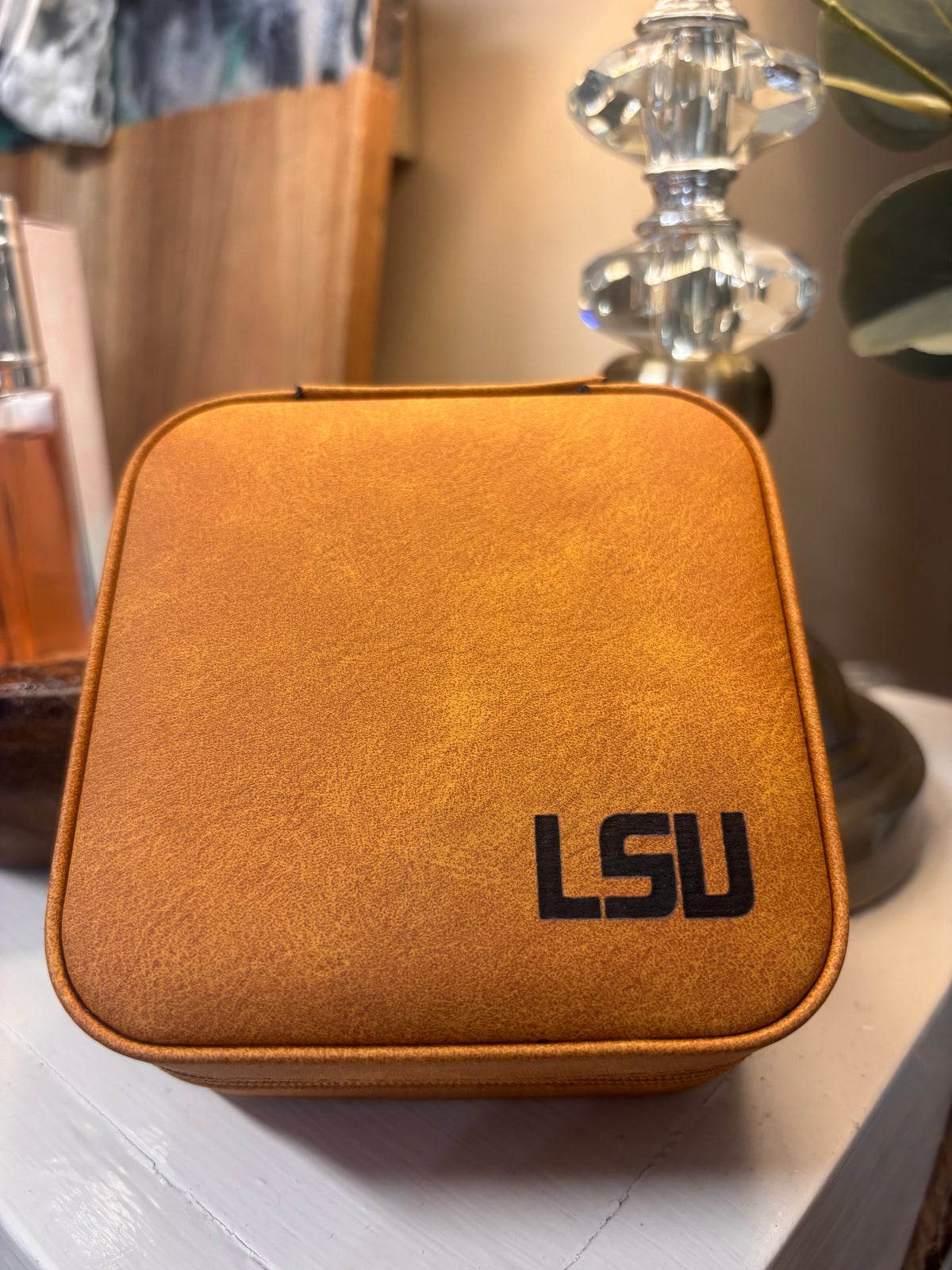 LSU Compact Zip-Jewelry Case