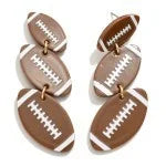 Resin Drop Football Earrings