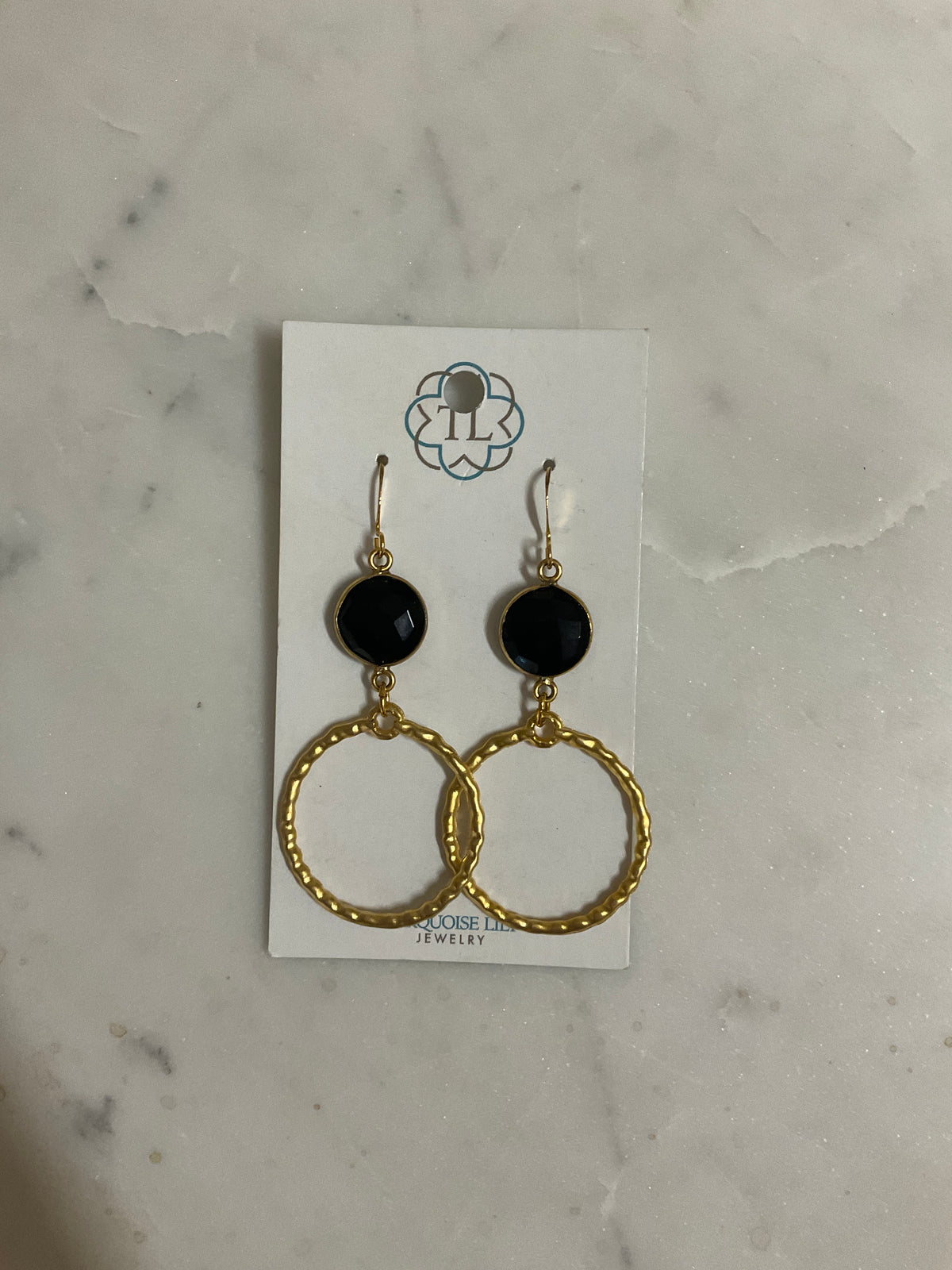 Black Onyx Dangle Earrings