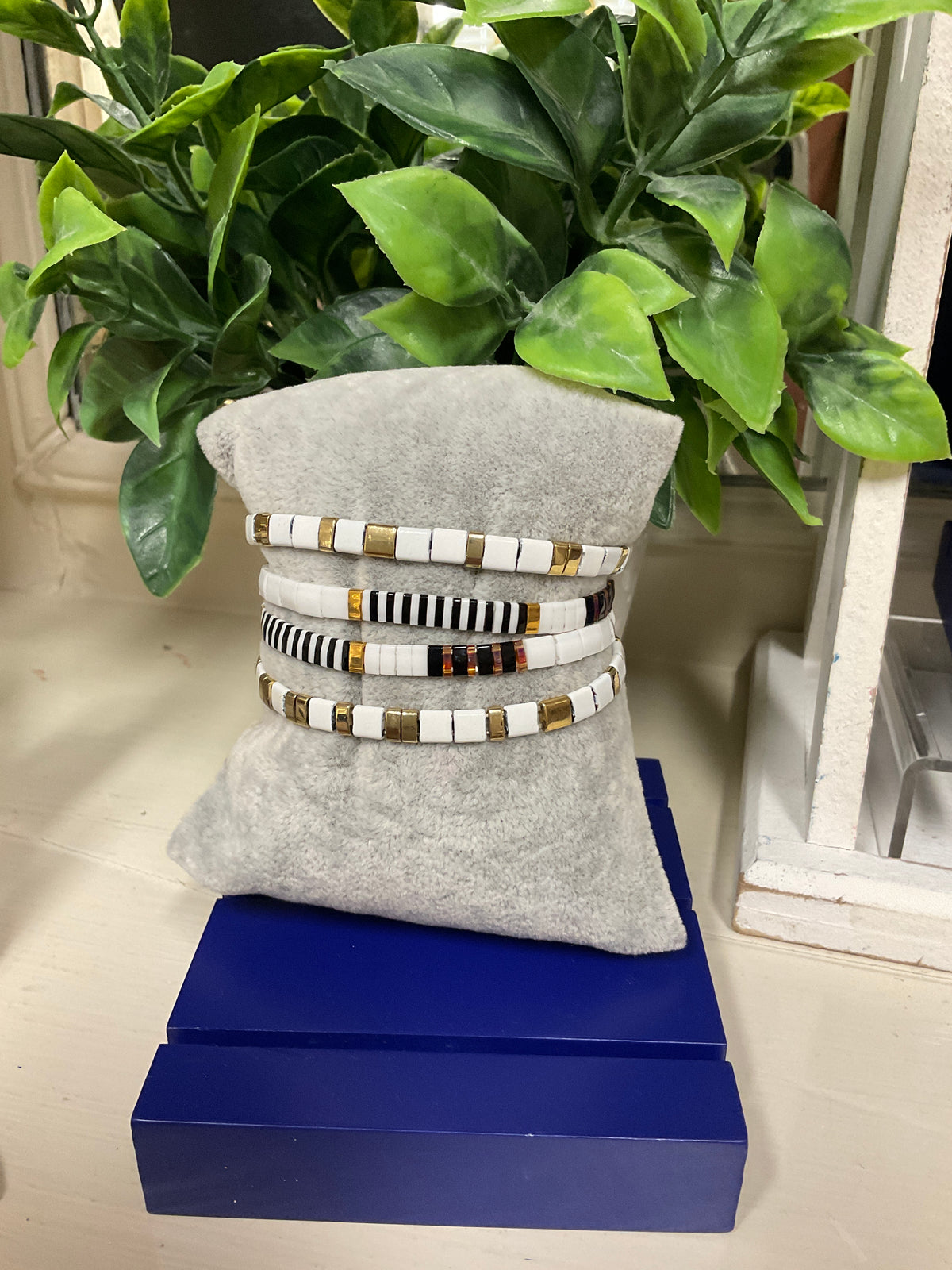 Glass Tile Bracelet Stack