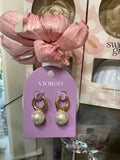 Pearl Drop Huggie Earring