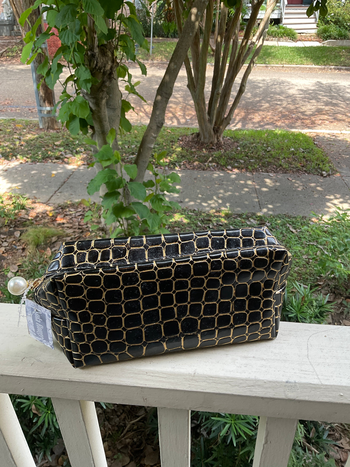 Textured Cosmetic Bag